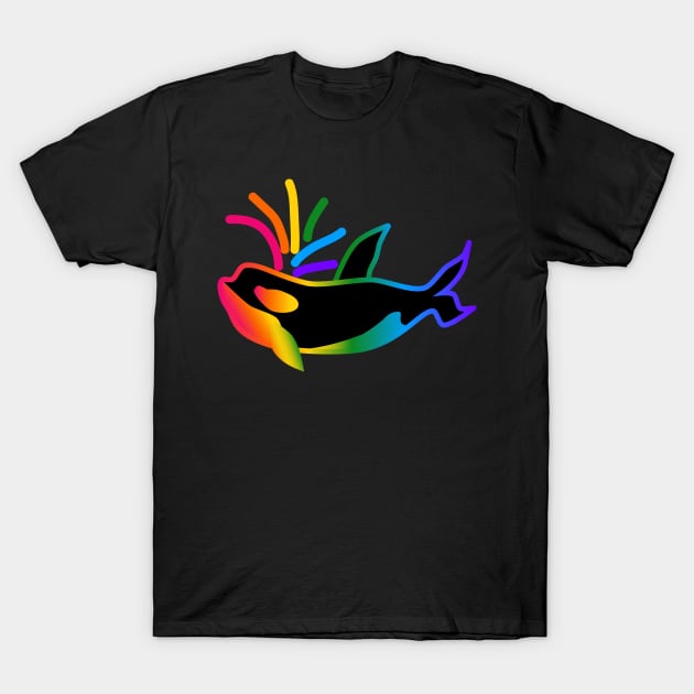 Rainbow Orca T-Shirt by andryn